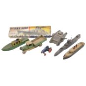 Quantity of vintage toys, inlcuding Britain's and Meccano