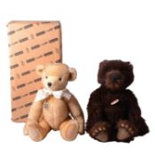 Modern Steiff teddy bear - Rocky Grizzly Bear Cub - and a Deans Bear 'HRH'