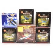 Six Corgi die-cast aircraft models, boxed