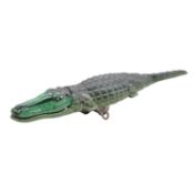 A clockwork tinplate crocodile model, possibly Einfalt