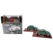 Fourteen diecast scale model vehicles - Corgi, Burago, Maisto, etc