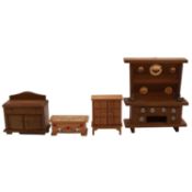 A collection of Pippa dolls house furniture and others