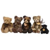 Charlie Bears - five teddy bears
