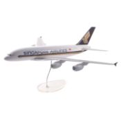Large scale model Airbus 380 Singapore Airlines