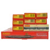 Hornby OO gauge model railway, including turntable, etc.,
