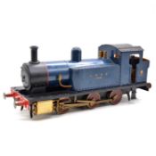 A 2.5 inch gauge battery powered tank locomotive