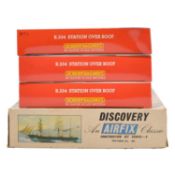 Large quantity of model railway buildings, track, Airfix kits, etc.,