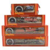 Hornby OO gauge model railway, three locomotives and a tank engine,