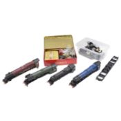 Quantity of OO gauge model railway locomotive parts,