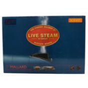 Hornby OO gauge model train, Mallard with controllers, R1041, live steam,