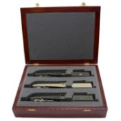 Hornby OO gauge model railway three train set,