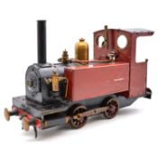 A 2.5-inch gauge narrow gauge live steam tank locomotive
