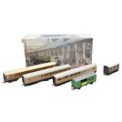 Quantity of model railway track, coaches, other accessories.