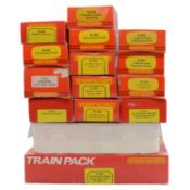 Hornby OO gauge model railway, train pack, three coach pack, coaches and wagons,