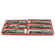 Six Hornby OO gauge model railway locomotives, all Flying Scotsman,