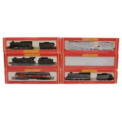 Hornby OO gauge model railway, six locomotives,