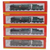 Four Hornby OO gauge model railway locomotives, Merchant Navy Class,