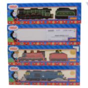 Four Hornby OO gauge Thomas & Friends model railway locomotives,