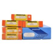 Five Mantua HO gauge locomotives and a Power Drive box,