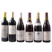 Twelve assorted French red wines