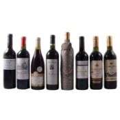 Eight bottles of assorted table wines - red