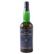 Glenlivet, 18 year old, single Highland malt whisky 1 bottle