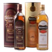 Bushmills, single Irish malt whiskey - 2 bottlings