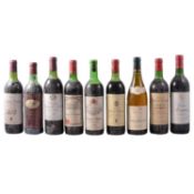 Eight assorted French vintage wines