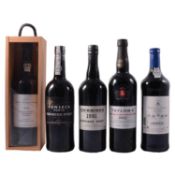 Five assorted bottles of Port