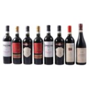 Seven Italian red table wines and an Australian Shiraz