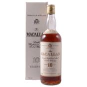 Macallan, 10 year old, single Speyside malt whisky, 1980s bottling 1 bottle