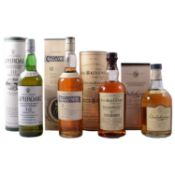 Four bottles of single malt Scottish whisky