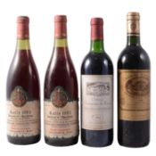 Four bottles of French vintage wine