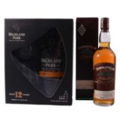 Highland Park, 12 year old glass presentation pack; and a Tamnavulin Double Cask