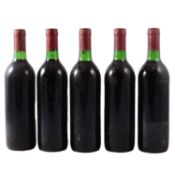 Ten bottles of unlabelled French wine - red