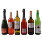 Twelve bottles of assorted table wines, fortified wines, etc