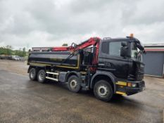 2016 Scania G410 8x4 Tipper Grab Manual Gearbox Palfinger Crane