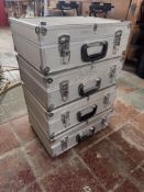 X 6 Metal Storage Cases (only 4 Pictured) (E2267)