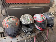 X 4 Motor Cycle Helmets (E2327)