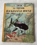 HERGÉ TINTIN 12. Le trésor de Rackham le Rouge. B6. Édition originale médaillon bleu 1952. Très