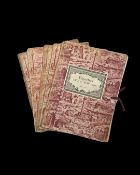 Album de vignettes, XVIIème et XVIIIème siècles. Important lot de cinq albums de vignettes,