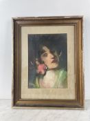 Louis Ernest Fortuné Andrieux (19th-20th century) known as Fortuney - Female portrait Original