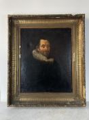 Spanish School - Portrait of a Man with a Strawberry - Oil on canvas, in the style of the 17th