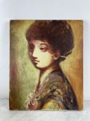 Sylvain Vigny (1903-1991) - Portrait of a Young Woman Oil on canvas depicting a young woman in