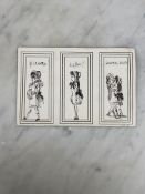 Illustrated menu card signed CHN circa 1900 Menu card, decorated with an illustration accompanied by