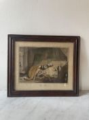 Borel (1743-1810), after A Dream. Erotic lithograph "A Dream" after Borel, framed under glass.