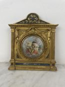 Miniature in an Empire style frame - 19th century - Mythological scene Small painting depicting a