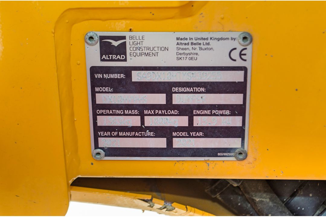 Altrad Belle 1 tonne hi-tip dumper Year: 2021 S/N: 439255 Recorded Hours: 495 2104BEL909 - Image 23 of 23