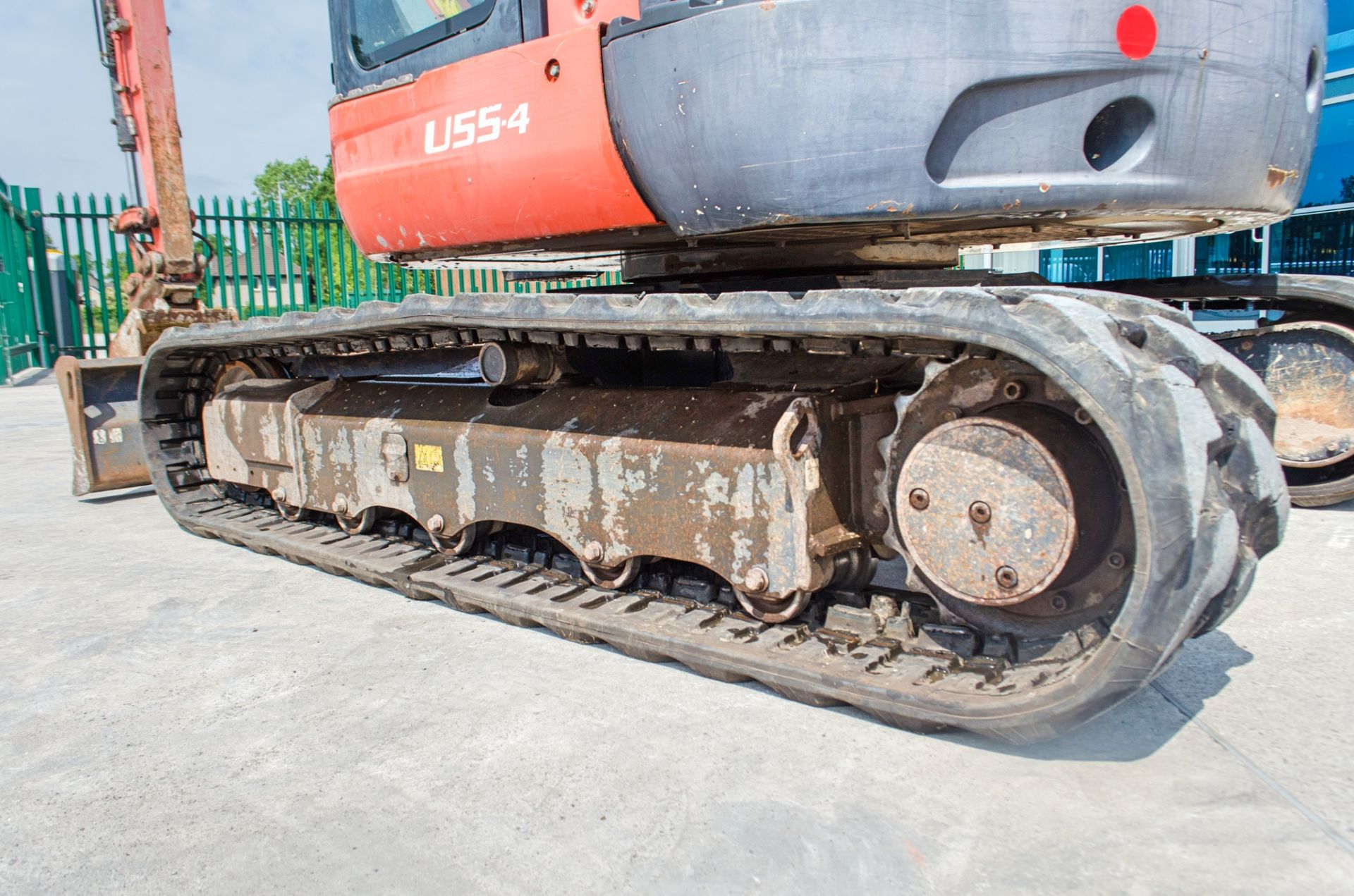 Kubota U55-4 5.5 tonne rubber tracked excavator Year: 2014 S/N: 52375 Recorded Hours: 3768 blade, - Image 13 of 28