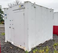 10ft x 8ft steel anti-vandal office site unit c/w keys A690260